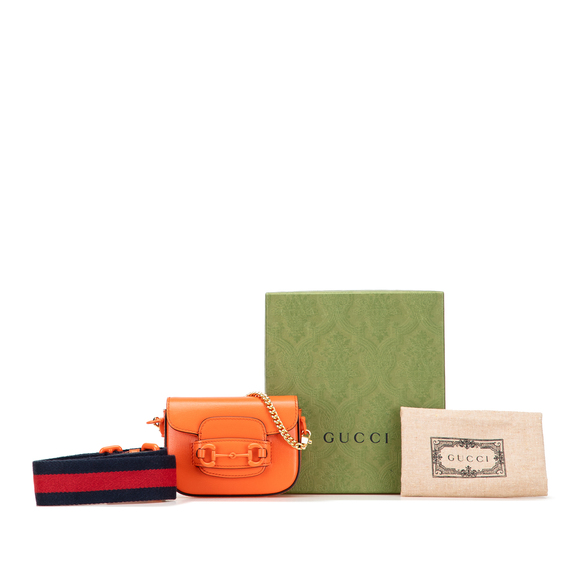 Pre-Loved Gucci Mini Leather Horsebit 1955 Web Satchel - Picture 10 of 10